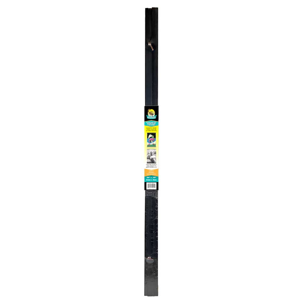 24" Pine Wood Magnetic Poster Hanger - Black