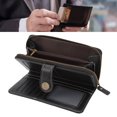 thumbnail image 1 of Coin Pouch, Oil Wax PU Leather Women's Coin Purses with Handbag Rope for Travelling, 1 of 8