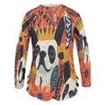 BZSMCE Swimwear Grass Tile Color Dog Pattern For Long Sleeve One-Piece ...