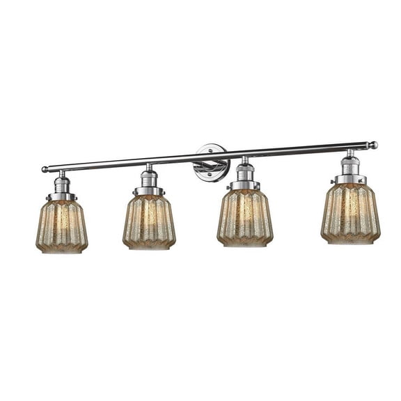 Innovations 215-PC-G146-LED Chatham 4 Light Bath Vanity Light part of the Franklin Restoration Collection, Polished Chrome