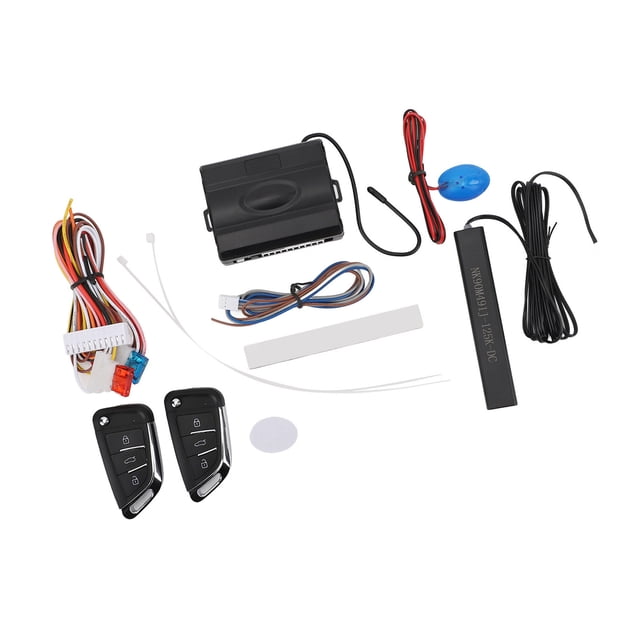 Push Button Remote Start System Kit, Convenient Use Enhanced Safety Anti Theft Intelligent DC12V Keyless Entry Car Alarm System for 12V Fuel Vehicles