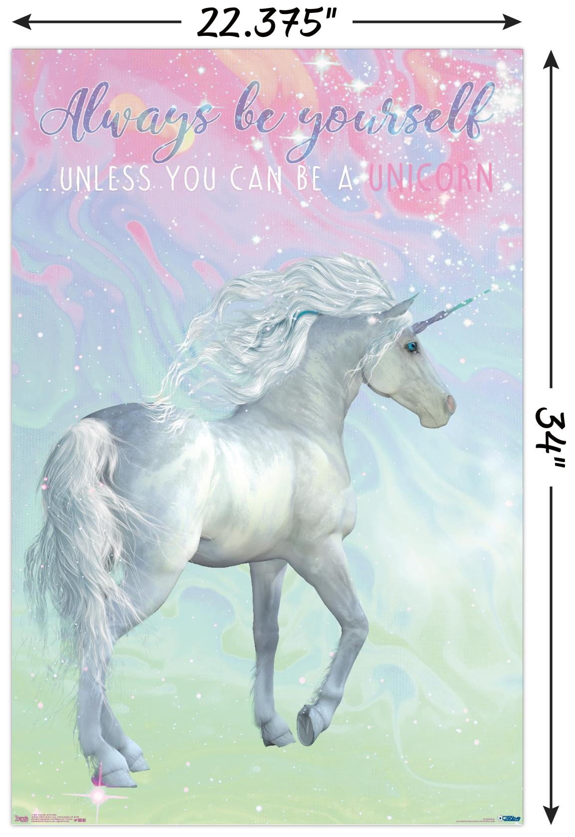 Unicorn On Pastels Wall Poster, 22.375" x 34"