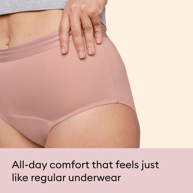 Thinx For All Leaks Light Absorbency Hi-Waist Bladder Leak Underwear, Extra  Large, Desert Rose