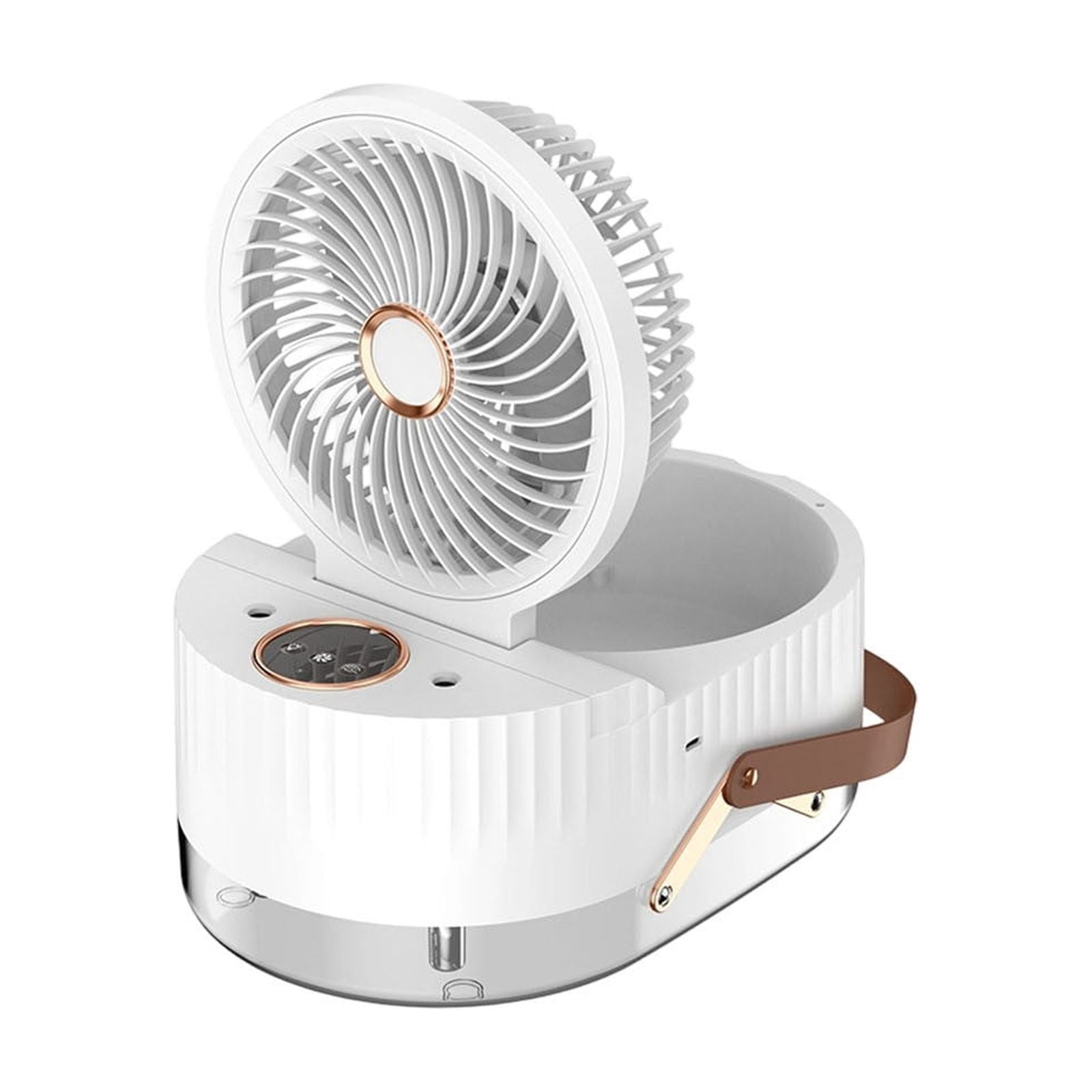 Lenkho Misting Desk Fan, Battery Operated Cooling Fan with Hydrating & Moisturizing Function, 3 Adjustable Wind Speeds, USB Rechargeable Personal Fan for Home, Dorm, Office, Bedroom & Kitchen