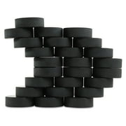 Swing Sports Hockey Pucks Bulk Set - 25pk Rubber 6oz Black Hockey Biscuits
