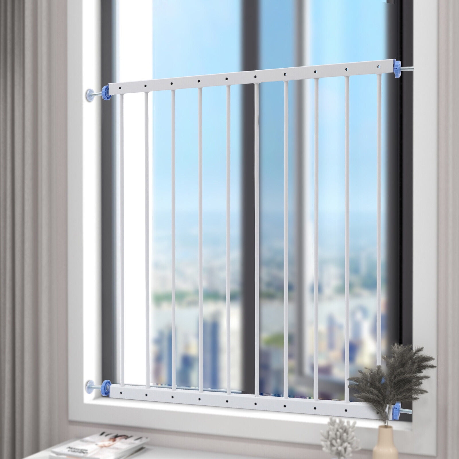 Child Safety Metal Bar Window Guard Security Burglar Easy Install