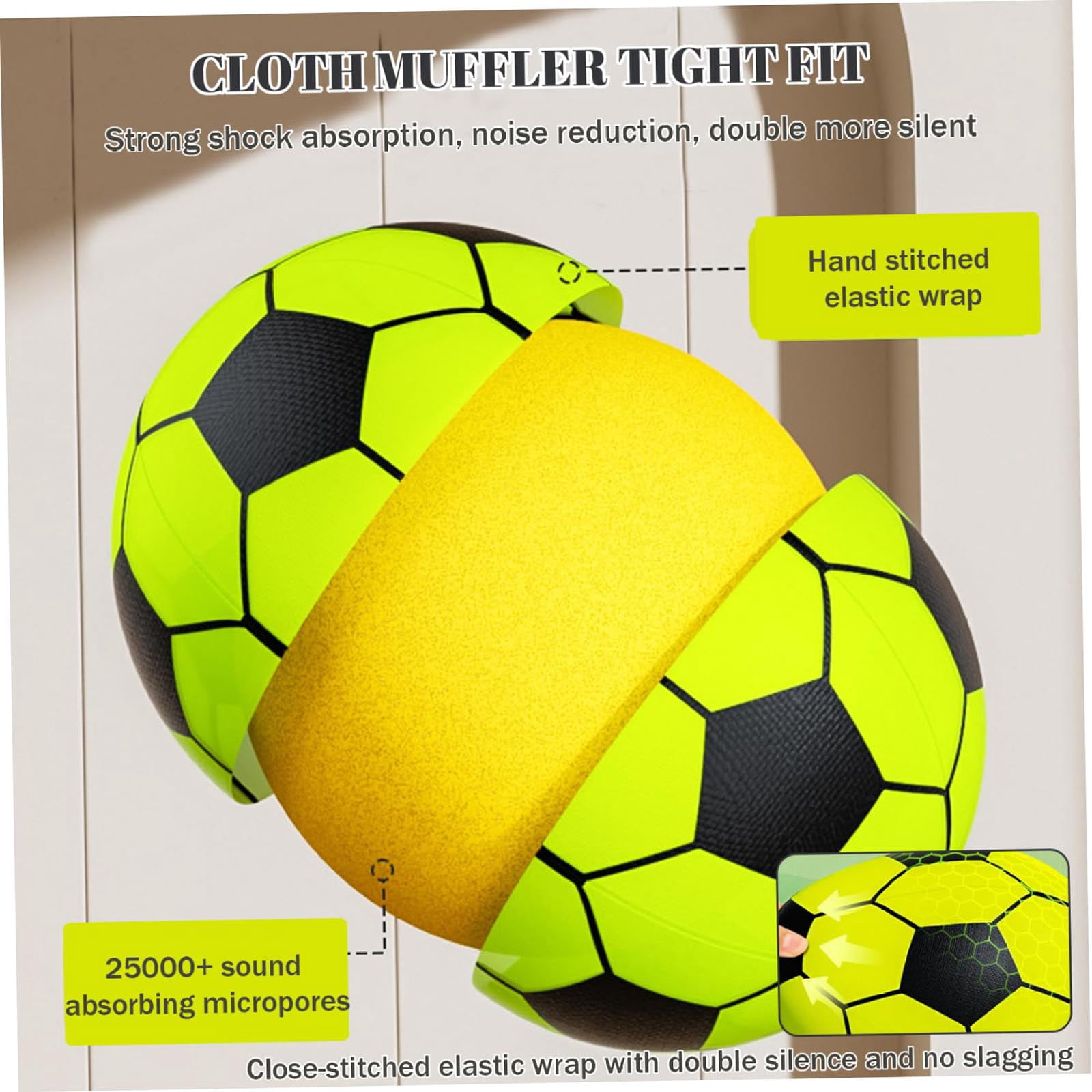Dwellin Kids Foam Soccer Ball 8.27 Inch Mini Soft Silent Football Indoor Outdoor Toy Balls for Training Kicking Realistic Bounces Quiet Practice Orange