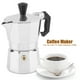 thumbnail image 3 of Cafetera espresso, cafetera de aluminio de 50 ml y 1 taza, cafetera de diseño fácil de usar, 3 of 12