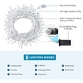 thumbnail image 2 of Christmas String Lights, 33FT 100 Ds Indoor Outdoor Fairy Lights 8 Flashing Modes and Memory Function with End-to-End Plug, Waterproof Fairy Lights for Bedroom Wedding Party Decorations (Warm White), 2 of 8