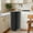 Black, variant on LEDREM 18 Gallon Stainless Steel Kitchen Trash Can , Stay-Open Lid with Step Pedal & Odor Filter , Large Capacity Bin ,White and Black