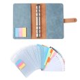 thumbnail image 2 of CSChome Carnet de Notes Ensemble Classeur avec Notes Collantes : Poches Transparentes, Cuir Synthétique, Étui Souple, Prise de Notes, Carnet de Notes Portable A6, 2 of 7