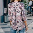 thumbnail image 3 of Weardear Womens Tops 3/4 Sleeve Shirts V Neck Blouses Dressy Casual Tunic Tops, 3 of 4