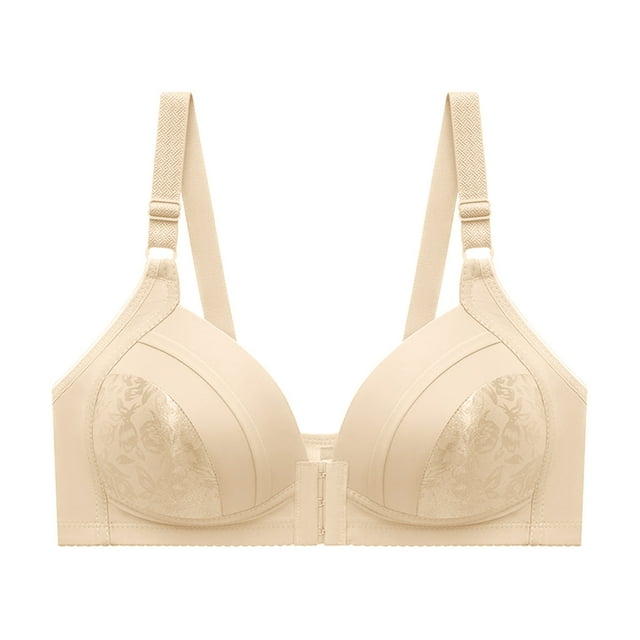 Timegard Front Closure Bras for Women Full Coverage Adjustable Strap No Underwire Bras Seniors Bras
