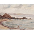 thumbnail image 3 of Alfred William Finch 24x19 Black Modern Framed Museum Art Print Titled - Looe Beach (1928), 3 of 5