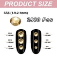 thumbnail image 2 of Uxcell SS6 Round Flatback Rhinestones 1.9-2.1mm Crystal Glass Gems Diamonds for DIY Crafts Clothes Shoes Nail Art Decoration, Light Yellow 2880Pcs, 2 of 7
