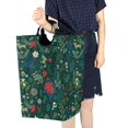 thumbnail image 4 of Yayeee Freestanding Laundry Hamper with Handle Collapsible Large Storage Basket for Clothes, Green Christmas Forest, 4 of 7