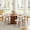 Brown Table + 4 Brown Chair, variant on 47" to 63" Extendable Dining Table Set of 5, Wooden Table with Storage Pedestal and 4 Fabric Chairs for Apartments and Living Rooms
