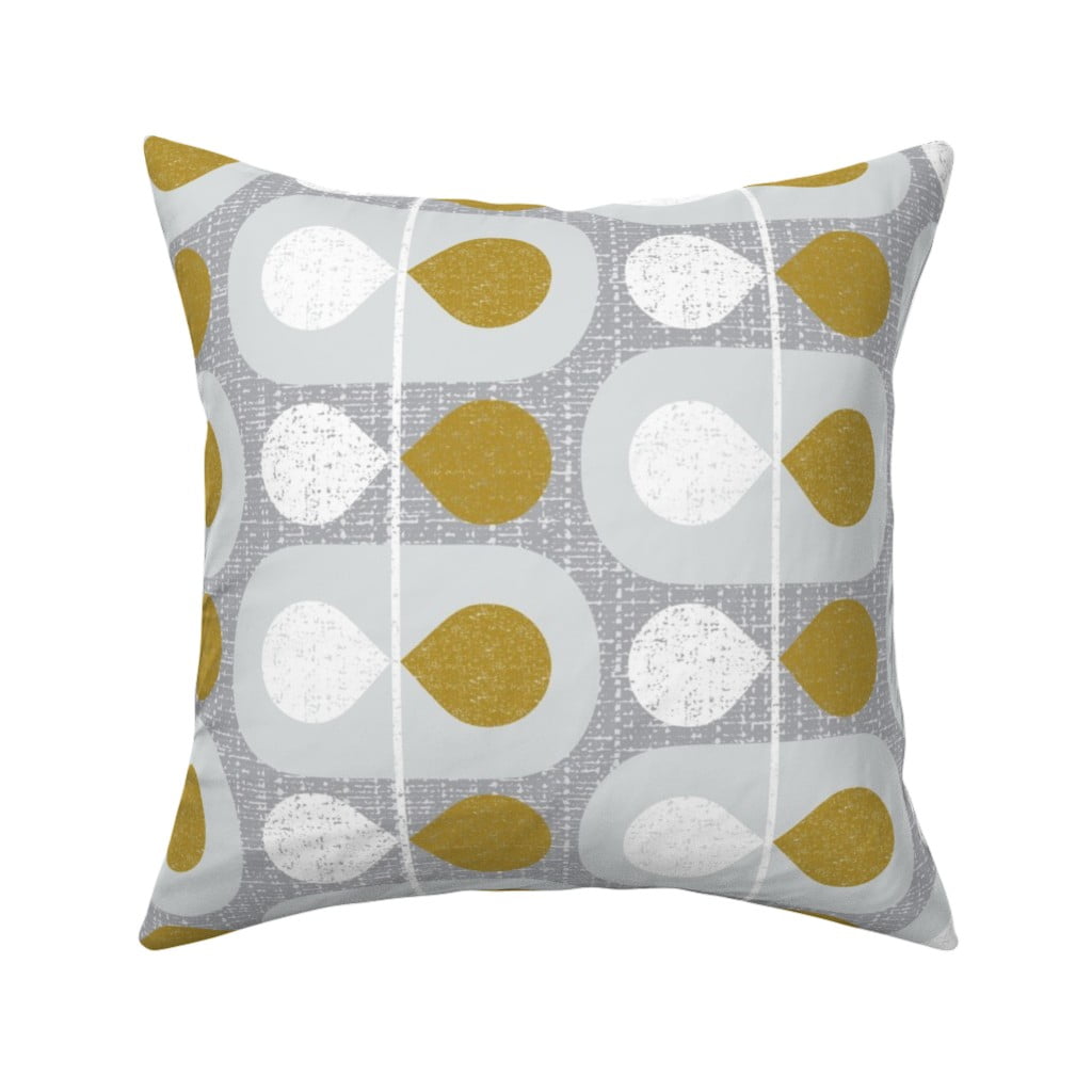 Art Deco Geometric Midcentury Throw Pillow Cover w Optional Insert by Roostery 