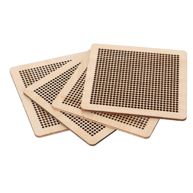 Tablero De Costura Hueco De Madera, Juego De Agujas De Tablero De Costura Hueco De Madera Multifuncional, 4 Piezas, Fácil De Usar Para Bordar Para Principiantes Y Artesanos