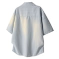 thumbnail image 4 of hotojiny Men T Shirts Loose Fit Half Sleeve Casual Streetwear Fashion Striped Tops Lightweight Collared Shirt Summer Clothes, 4 of 4