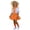 00-Orange126, variant on Girls Dance Performance Outfits for Kindergarten Graduation Stage Show, Sizes 3-15