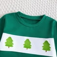 thumbnail image 6 of UngA Christmas Outfit Toddler Boy Baby Boy Christmas Outfit Toddler Winter Clothes Santa Long Sleeve Crewneck Sweatshirts + Pants Clothing Sets Green,12-18 Months, 6 of 7