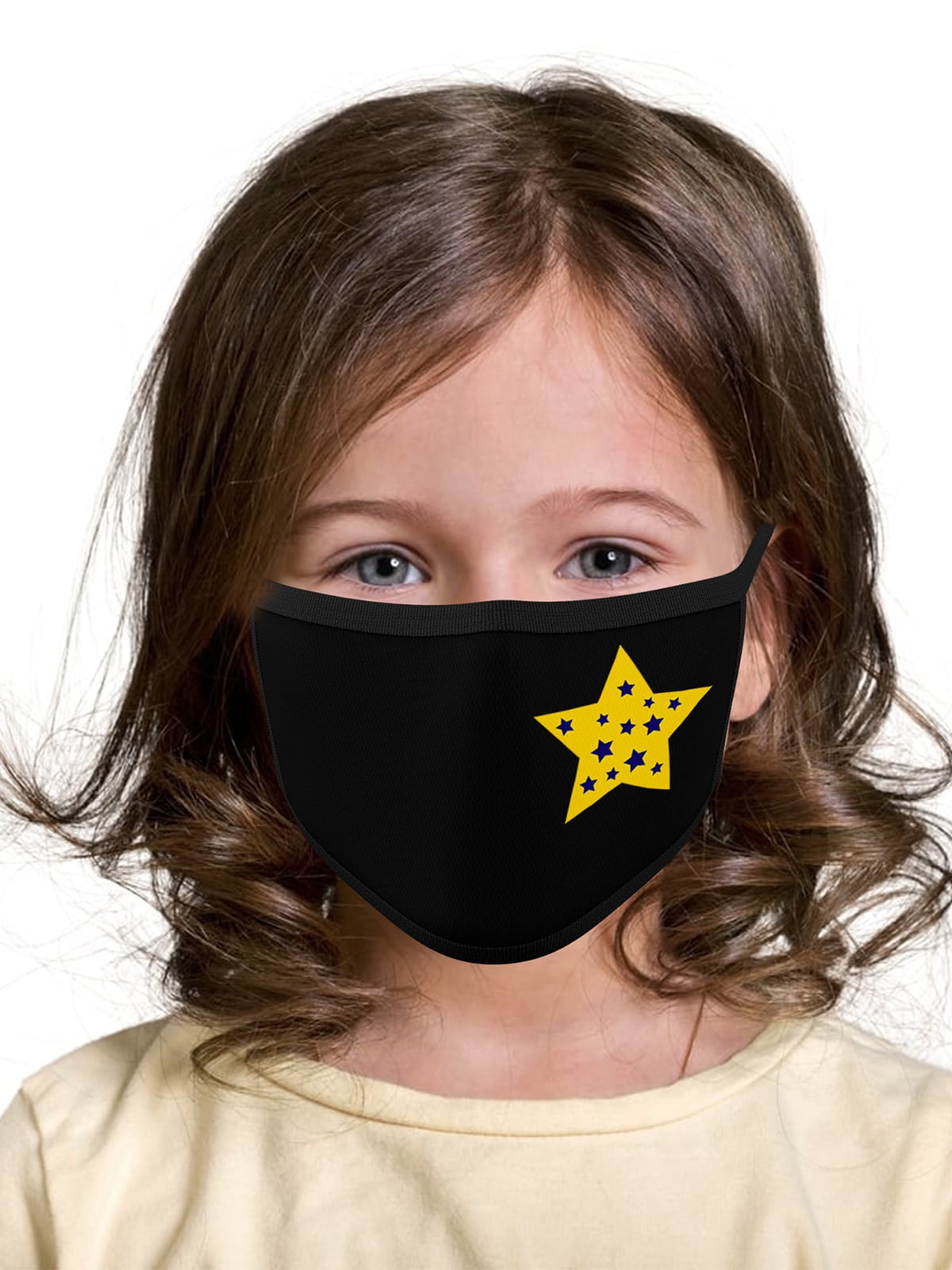 Cute Star Face Mask Kids Reusable Face Masks Washable 2 Layered Children Face Mask Kawaii Face Mask for Girls Boys Ages 4 to 10