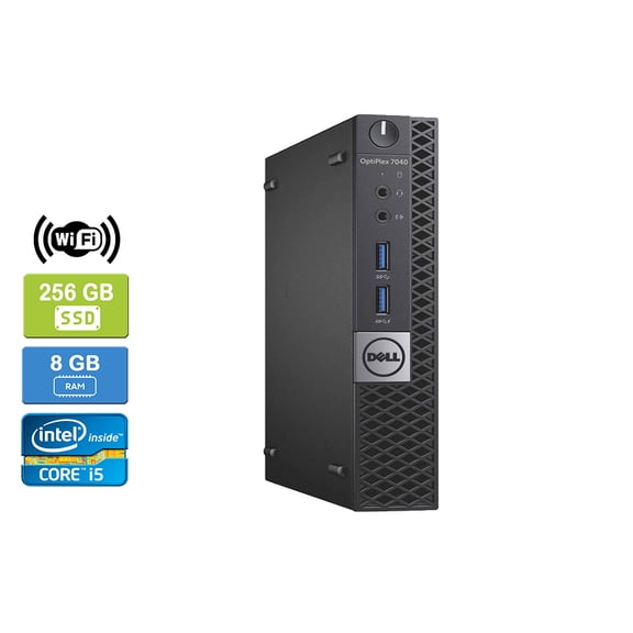 Used: DELL 7040 Intel Core i5-6500T 8GB 256GB SSD Win 10 Pro Wifi UK&M