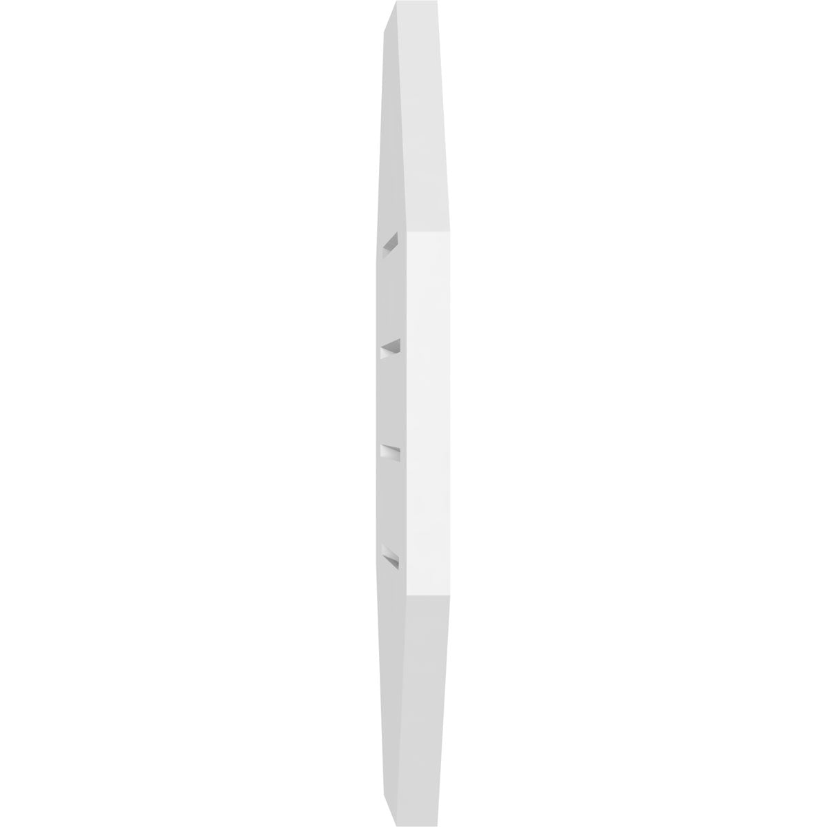 24"W x 24"H Octagonal Surface Mount PVC Gable Vent: Functional, w/ 3-1/2"W x 1"P Standard Frame