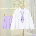 thumbnail image 3 of Conjunto de uniforme de dibujos animados Sanrioed My Melody Kuromi para niñas, camisa Kawaii JK, Falda plisada, regalo para niños, 3 of 5