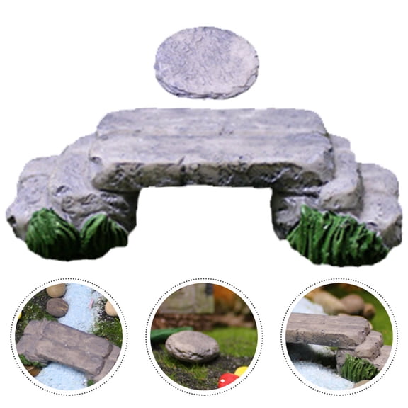 Raindrops Grey Mushroom Resin Stepping Stone for Garden Pathway, Outdoor Landscaping Decorative , Set of 1