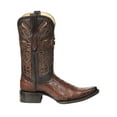 thumbnail image 3 of El General Men's Exotic Ostrich Leather Cowboy Boots - Brown 45076, 3 of 6