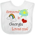 thumbnail image 3 of Inktastic Someone in Georgia loves me Boys or Girls Baby Bib, 3 of 4