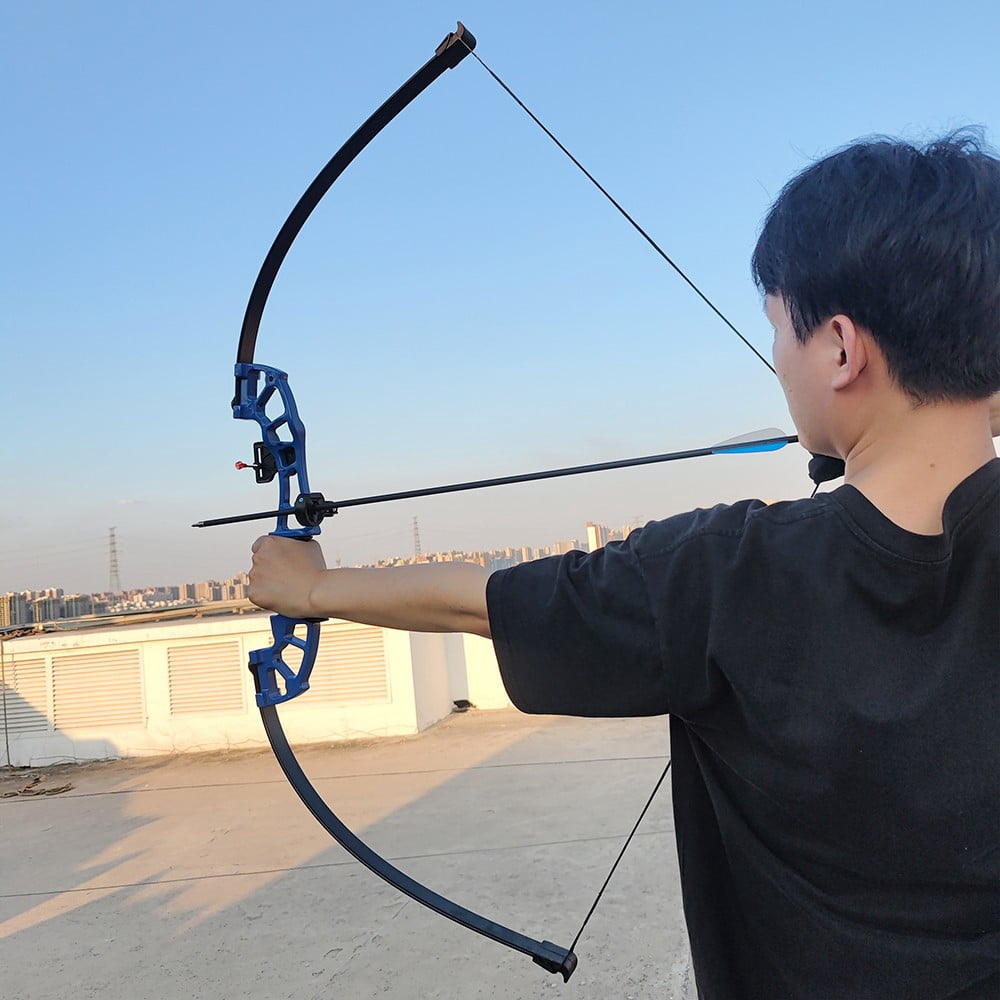 AMEYXGS Archery 40 lbs Archery Straight Pully Bow 51'' Shooting Target Hunting Bow Arrow Kit