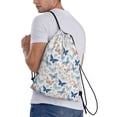 thumbnail image 3 of Kdxio Butterfly Print Drawstring Backpack Bag,Waterproof Draw String Back Sack, Gym Drawstring Bags Swim Bag For Unisex, 3 of 9