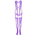thumbnail image 4 of Odeerbi Women's Lingerie Bodysuit Set 2025 Valentine's Day Sexy Solid Color Mesh Cloth Transparent Hollow Socks And Nightwear Set Purple, 4 of 5