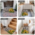 thumbnail image 6 of Farm Sunflower Door Mat&nbsp;Indoor Outdoor Entrance, Non Slip Rug for Kitchen Bathroom Entryway Rug, Positive Floral Vintage Brown Wooden Washable Doormat Floor Mat for Office Home Decor 24x36 Inch, 6 of 8