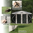 thumbnail image 3 of MCombo 6-Sided Gazebo Portable Pop up Tent Canopy for Party (6-8 Persons), Tan 1024, 3 of 8