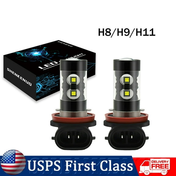 For Toyota Camry 2007-2014 LED Fog Driving Light H11 6000K White Bright Bulbs