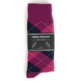 thumbnail image 2 of Urban-Peacock Men's Argyle Dress Groomsmen Socks - Raspberry, Begonia & Navy - 1 Pair, 2 of 2