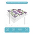 thumbnail image 5 of Quilts Twin Size Bedding Set, Purple Green Botanical Lightweight Quilted Comforter, Watercolor Spring Floral Summer Soft Reversible Bedspread Coverlet with Pillow Covers for All Season, 68" x 86", 5 of 7