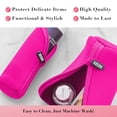 thumbnail image 4 of Protector de botella KUSSHI, minibolsa de maquillaje de neopreno, color rosa, 4 of 6