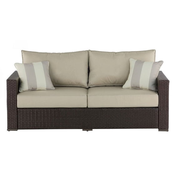 Serta Laguna Outdoor Sofa - Brown Wicker