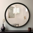 thumbnail image 2 of WallBeyond Black Beaded Frame Round Wall Mirror,Bathroom Mirror, Wood Home Decor, 30 inch, 2 of 6
