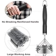 thumbnail image 3 of Grill Brush and Scraper Bristle Free – Safe BBQ Brush for Grill – 18'' Stainless Grill Grate Cleaner - Safe Grill Accessories for Porcelain/Weber Gas/Charcoal Grill – Gifts for Grill Wizard, 3 of 7