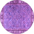 thumbnail image 1 of Ahgly Company Indoor Round Animal Purple Traditional Area Rugs, 7' Round, 1 of 4