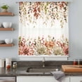 thumbnail image 5 of Eucalyptus Leaves Sheer Curtains 45 Inches Long, Farmhouse Idyllic Flowers Floral Leaaf Light Filering Curtains, Breathable Simi Curtain Privacy Drapes for Kitchen Bathroom Small Window Treatment, 5 of 9