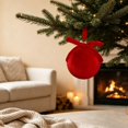 thumbnail image 4 of Velvet Christmas Ball Ornaments, 3.15-Inch Shatterproof Flocked Tree Decorations for Traditional Christmas, Wreath, Garland, Mantel, Farmhouse and Holiday Decor, 4 of 4