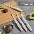 thumbnail image 4 of Vesteel Knife Block Set for Kitchen, 15-Piece High Carbon Stainless Steel Knives Set with Ergonomic Handle, Ultra-sharp & Rust Resistant, White, 4 of 9