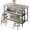 Grey, variant on MOOSENG 3-Piece Kitchen Island Set with Storage, Wooden Bar Table and 2 Stools, Industrial Modern Counter Height Dining Table Sets for Small Spaces, Dining Room Walnut